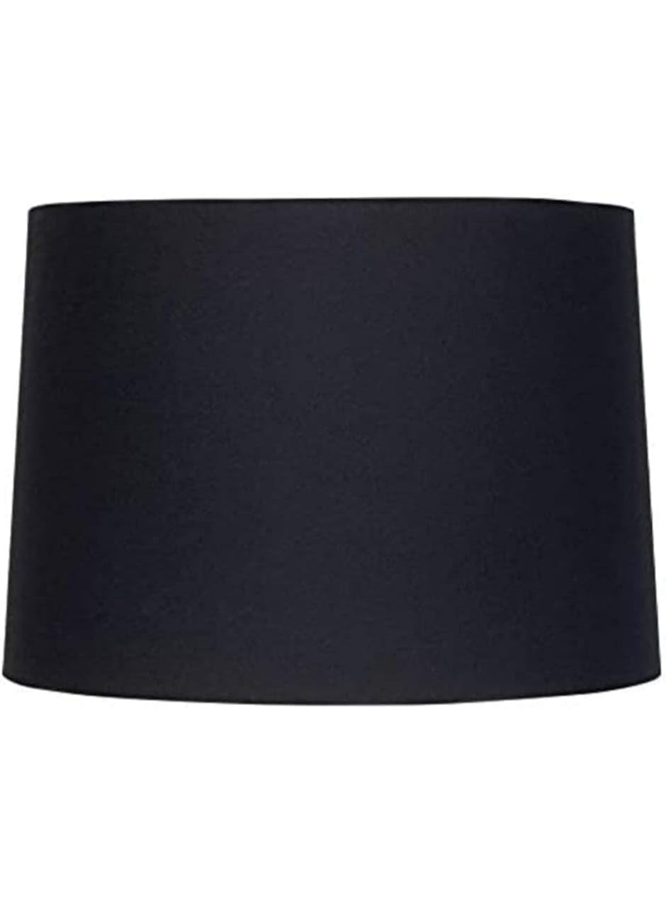 "Drum Lamp Shade 12-Inch Black Cotton Fabric Shade for Table and Floor Lamps, Classic and Versatile Design for Elegant Home Décor"10x12x8 inch,-image-9