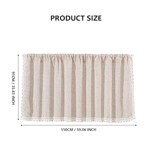 Visillo corto para cubrir ventanas bajas protegiendo la intimidad del dormitorio 7