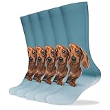 LPSADGF 5 Pairs Crew Socks for Women Men Three...