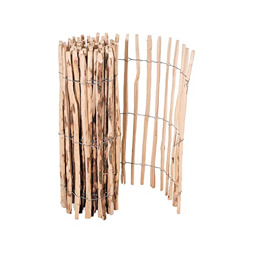 Mehl-Wohnideen Staketenzaun 5 Meter Rollzaun aus Haselnuss Höhe: ca....