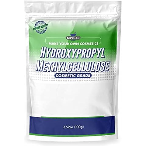 Myoc Hydroxypropyl Methylcellulose (HPMC) – 100 Gm (3.52 Oz), Pure Hydroxypropyl Methylcellulose Powder, HPMC Powder, Hydroxypropyl Methylcellulose for Cosmetics, Hydroxypropyl Methylcellulose Bulk Cover