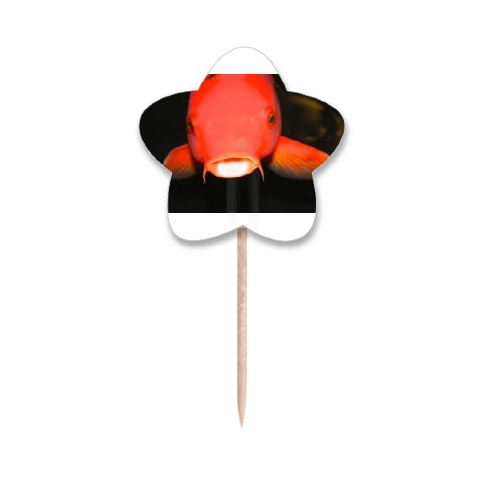 Drapeaux cure-dents poisson rouge pour décorer les gâteaux de mariage et cadeaux