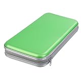 Kaimao Portable Plastic 80pcs Disc CD DVD Wallets Storage Organizer Bags Cases Green