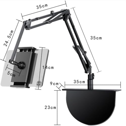 Image of SHOPEE Adjustable Mobile & Tablet Holder for Bed & Desk | 360 Long Arm Gooseneck Clamp Stand | Hands-Free Phone Stand for Video Watching, Online Classes & Recording
