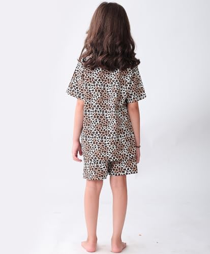 Image of ANTHRILO Leopard Sleepwear Shorts Set - Black
