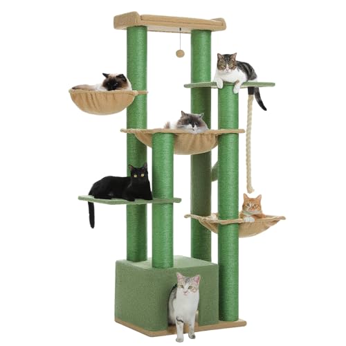 Image of 67 inch Heavy Duty Cat Tree for Indoor Cats, XXL Cat Tower with Thick Post