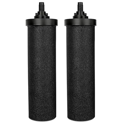 NSF/ANSI 42 Certified Black Purification Elements, 2-Pack Replacement for BB9-2® for Berkey Gravity System, High-Efficiency for Berkey Black Filters, Reduces Contaminants