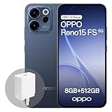 OPPO Reno15 FS 5G Android Smartphone, 8+512GB, 6.57' 120Hz Display, 50MP FOV 100° Ultra-Wide Selfie Camera, AI Portrait Glow, 6500mAh Battery, IP69, with 80W SUPERVOOC Charger, Twilight Blue