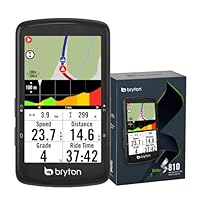 Bryton Rider S810 GPS-Fahrradcomputer mit 3,5 Farb-Touchscreen, 50 Stunden Akkulaufzeit, Offline-Europakarte, Navigation mit Abbiegehinweisen, wasserdicht, ANT+/BLE-Konnektivität