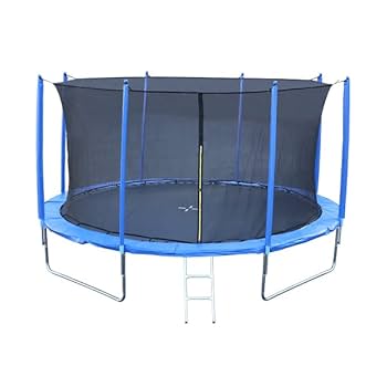 【未使用】大型トランポリン　10ft　3m　セーフティネット付　昇降はしご付　青 トランポリン 10FT 直径約3.04m 大型 保護ネット セーフティ