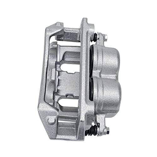 Image of Detroit Axle - Front Driver Side Disc Brake Caliper + Ceramic Brake Pads w /Hardware Replacement for 1997-2003 Ford F-150