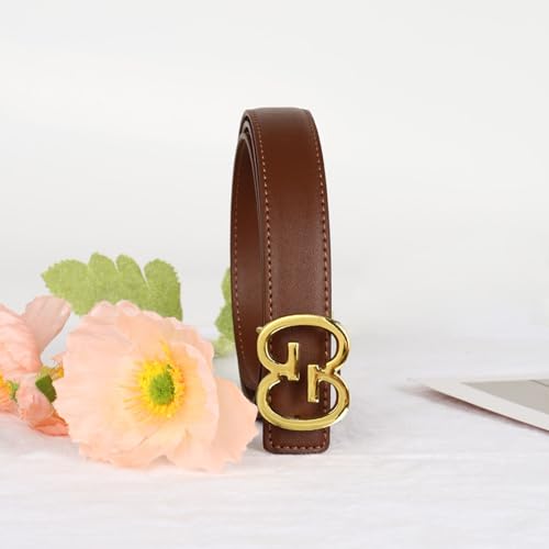 Image of Aurolran Women's Leather Belt with Buckle - Ideal for Dresses, Jeans, and Coats