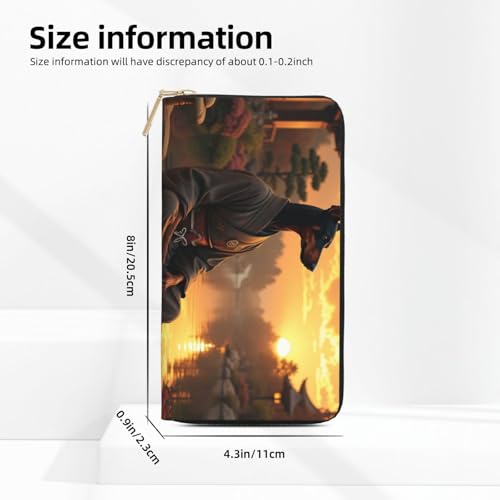 Elegant Brown Doberman Print Wallet Women, Leather Bifold Multi Card Wallet, Long Purse Women's Wallets2