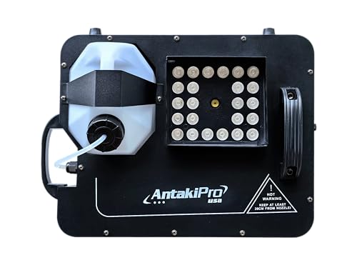 Máquina de humo 1500W con luces LED RGB, alta salida de humo 15000–20000 pies cúbicos/min, altura de rocío 6–8 metros, control DMX y remoto, tanque de 2.5L para efectos de escenario y fiesta miniatura 3