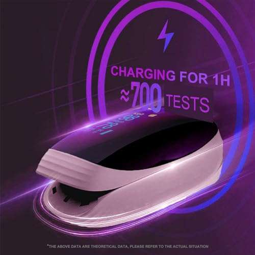 Pulse oximeter fingertip, Oxygen Monitor fingertip Rechargeable, Oxygen Meter Finger Pulse Oximeter for Over-The-Counter Use - Precision Rapid Oximeter SpO2 Readings Outdoor Sports Home-OTC - Pink - Image 8