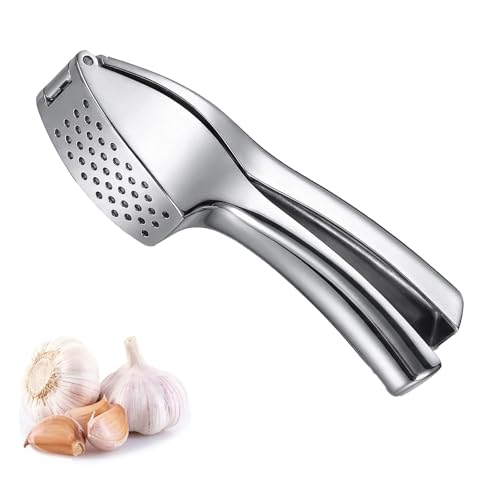 Presse Ail Premium Hachoir Robuste Et Durable Presse Ail Inox Professionnel Écrase Sans Effort Même Avec La Peau Acier Inoxydable Élégant Pour Toute...