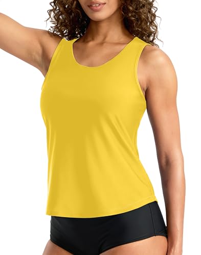 Image of G Gradual Tankini Tops for Women High Neck Swimsuits Swim Top Modest Bathing Suit Swimwear Tank Top only No Bottom