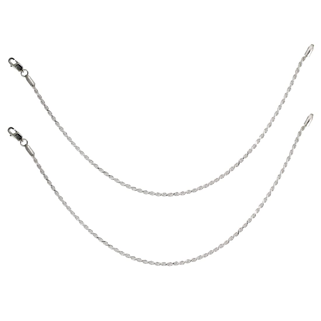 TARAASH 925 Sterling Silver Rope Chain Anklet For Women (B0BMVFGWRN) Amazon Price History, Amazon Price Tracker