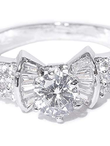 Non-Precious Metal Brass and Cubic Zirconia Ring