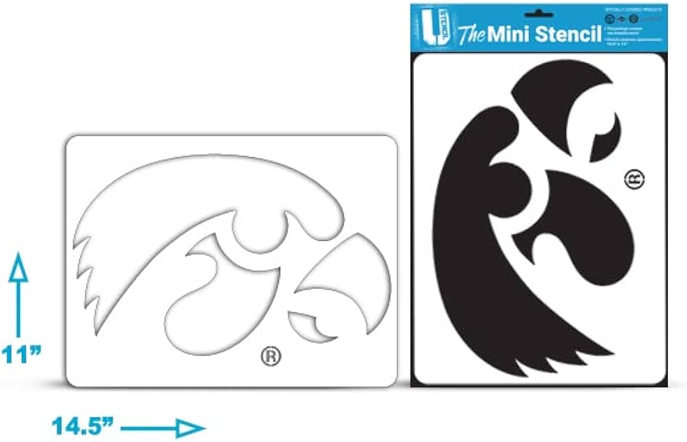 amazon-com-u-stencil-iowa-hawkeye-mini-stencil-iowoos-201-arts-crafts-sewing