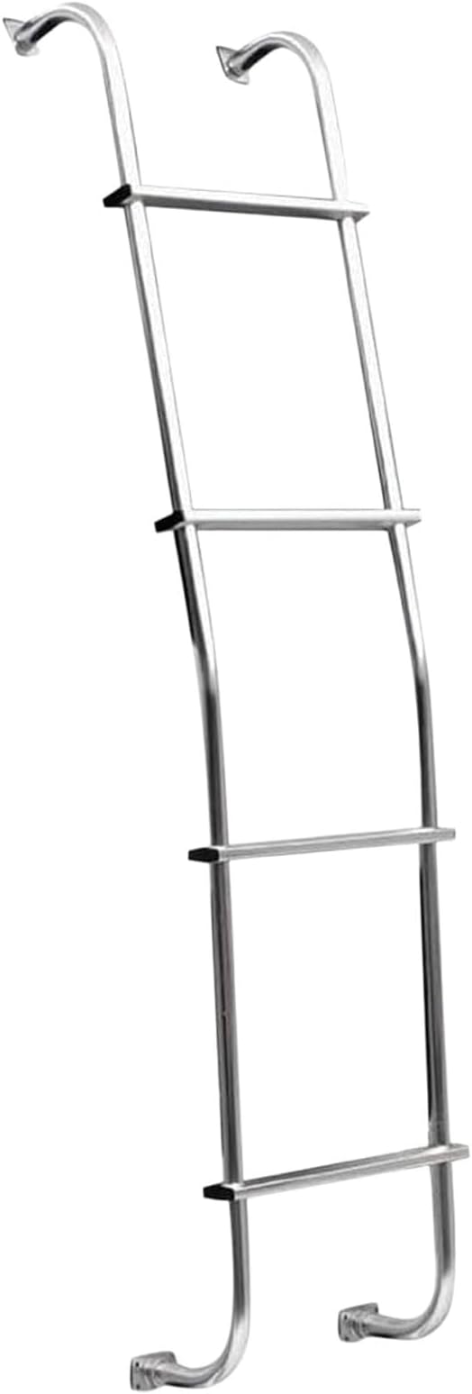 Surco 103H Aluminum 4-Step Van Ladder, Hook-Over Rear Door Mount, Fits Chevy GMC Dodge Vans, 250 lb Capacity, Made in USA