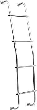 Surco 103H Aluminum 4-Step Van Ladder, Hook-Over Rear Door Mount, Fits Chevy GMC Dodge Vans, 250 lb Capacity, Made in USA