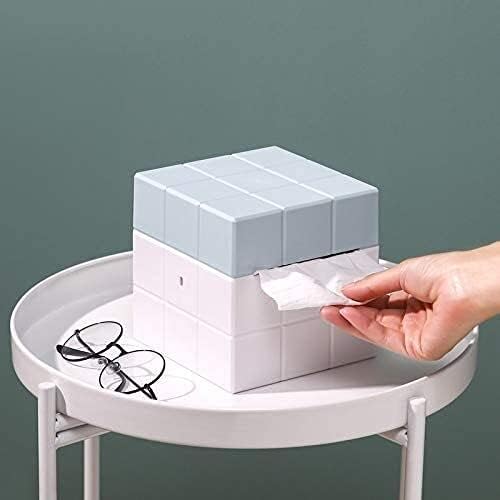 tissue box covers,tissue box,Tissue Box With Multi-Function,Tissue Box New Cube Tissue Box Hollow-Carved Design Removable Stable FixedSimple Nordic Style Storage Box (Color : B) (Color : C) (Color : D