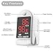 Facelake FL400 Pulse Oximeter with Neck/wrist Cord, Carrying Case and Batteries- White