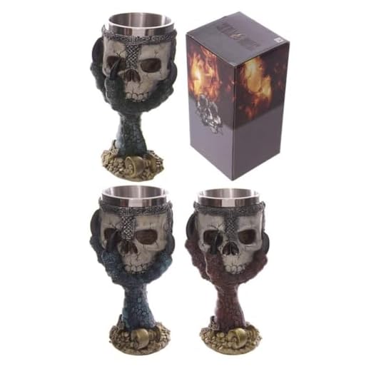 Puckator SK203 - Copa de decoración diseño de Calaveras y Garras de Dragones