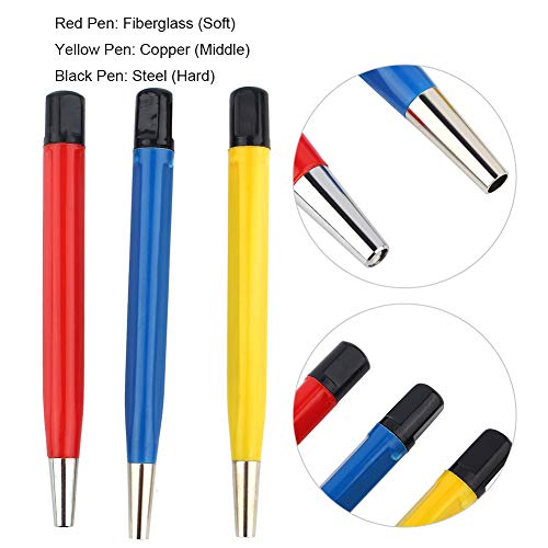 Image of 3pcs corrode Remove Brush Pen, Scratch Brush Pen Set, Scratch Tools, for Fiberglass, Jewelry, Watch Repair corrode, for Coin Washing, Scratch Brush Pen Set