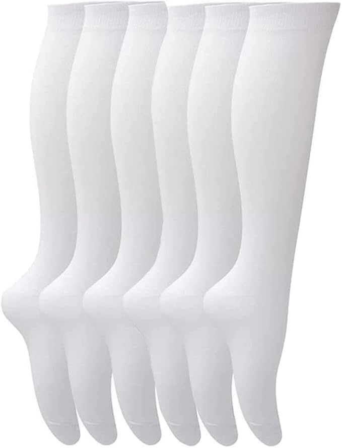 Chaussettes hautes coton pour femmes Youngly lot de 6 paires taille 40-42