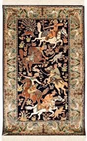 Pure Hand Knotted Silk Rug Carpets 2.5x4ft