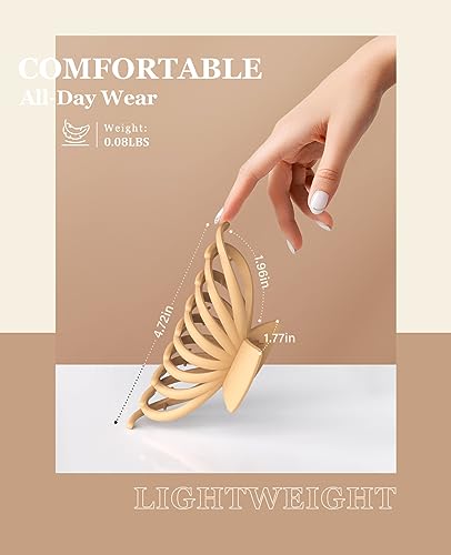 OPAUL Hair Clips for Thick Hair, 4 Pack - Extra Large Hair Claw Clips for Women, 4.75" Hair Accessories for Women Girls Gifts, Neutral 4 Colors: Blonde, Caramel, Chestnut, Black4