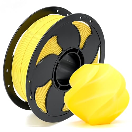 Image of Yellow PLA Basic 1.75mm 1kg Spool 600mm /s HighSpeed 3D Printer Filament FDM | Smooth finish Neatly wound Hide layer lines Low warping No tangle Fast 1kg spool 2.2lbs AMS compatible Bambu Snapmaker