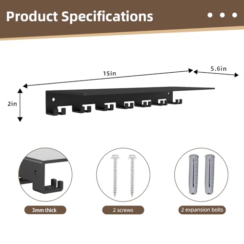 Floating Shelf Organizer Compatible with Tonal Accessories Wall Mount Hanger with Hooks T- - image 2