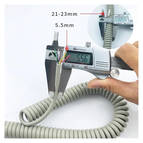 Câble spiralé à ressort 9 conducteurs 0,3mm² extensible 6M avec double blindage - 3