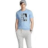  Polo Ralph Lauren Camiseta Cotton Stretch con Polo Big Pony (M, Elite Blue)