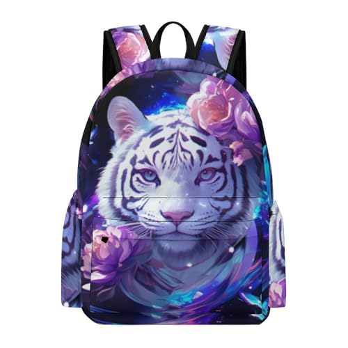 Sac à dos tigre pour écolier : grand cartable imperméable 42cm enfant garçon fille Style 5