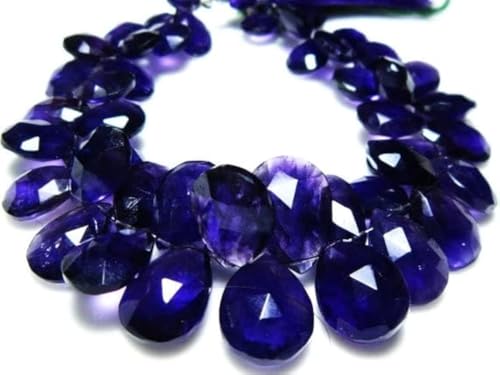 Améthyste taillée en poire LKBEADS fil de 7 pouces pour création de bijoux - 2