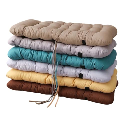Miaogoo Cojín de respaldo alto para silla, cojín de asiento para tumbona, alivio del dolor de espalda baja, grueso, ligero, para reclinable, jardín, patio, hogar, oficina, exterior e interior (café