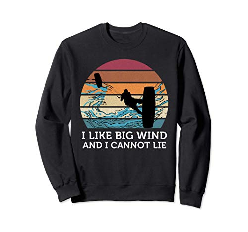 J'aime Big Wind Kitesurfing Vintage Sunset Surfboard Lover Sweatshirt Cover