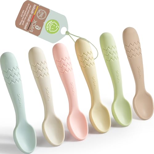 OKONK Nesslernlöffel Baby 6er-Set Flexibel Babylöffel Lernlöffel Baby BPA-frei Zubehör Kinder Besteck Für Säugling Kind Kleinkind Ab 4 Monaten...