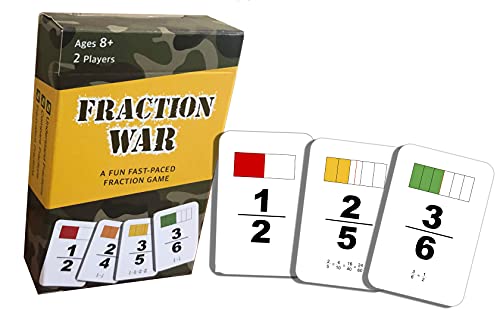 Fraction War Math Game - Fun Math Game To Learn, Compare And Simplify Fractions For 2Nd Grade, 3Rd Grade, 4Th Grade, 5Th Grade (1 Pack) (Standard Edition) #TOP2