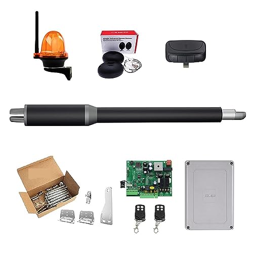 電動ゲートオープナーキット 片開き自動ドアオープナー - 長さ10フィート 450ポンド ソーラーコントロール電動ロックドアオープナー ゲート用 (ラベンダー)