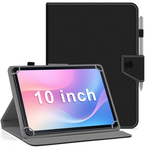 DETUOSI Universal 10.1 inch Tablet Case 10 inch Tablet Cover Magnetic Closure Portable Protective Folio Leather Shell Case for All Kinds of 9.6-10.6 inch Android/iOS/Windows Tablet