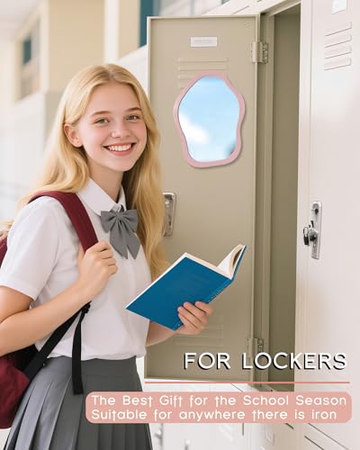 Espejo magnético KEYDUACU 8.65" x 6.3" para lockers y hogar miniatura 3