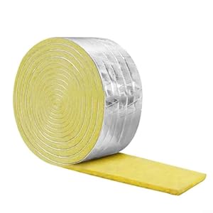 Isolatie Glaswol Roll Vilt Strips Voor Geluidsabsorptie En Warmte Behoud Aluminiumfolie Glaswol Vilt Strips Glasvezel Roll Vilt 10M