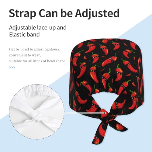Image of Adjustable Scrub Cap with Sweatband, Breathable Working Hat for Men /Women