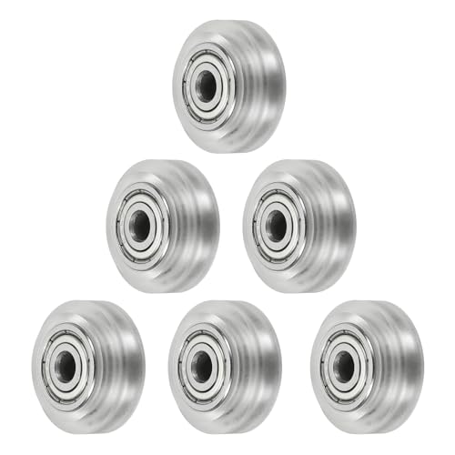sourcing map 6pcs 3D Printer Wheels Big Slot POM Pulley Wheels Solid High-Speed Gantry Wheel with 625zz Plastic Pulley L