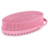 cepillo silicona cara 【Cerdas Largas y Suaves】 Las cerdas largas exclusivas de 3 etapas son lo suficientemente flexibles como para moverse fácilmente con los contornos de su cuerpo para un restregado eficiente. La punta cónica patentada limpia eficazmente las células muertas de la piel, la suciedad y la grasa en profundidad. Cuida zonas sensibles como rostro, cuello y axilas.